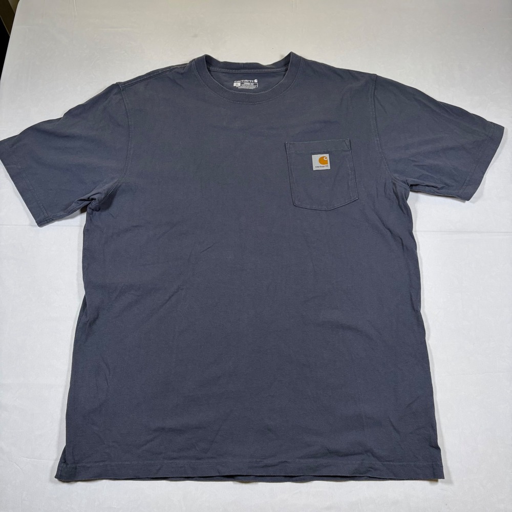Carhartt K87 Mens Loose Fit Heavyweight Pocket T-Shirt Bluestone L Tall K87-M